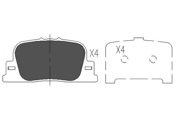 KAVO PARTS Комплект тормозных колодок, дисковый тормоз KBP-9069